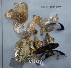 Prussian Helmet SET OF 8 German Pickelhaube Brass Prussia Field Badge Weapon