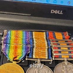 Queen's South Africa -5 Clasp +WW1 Victory Medal / Pte Whyatt -Welsh Reg $350.0