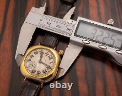 RARE 1917 WWI Elgin Trench Watch, Admiral Benson Gold Filled Case SERVICED