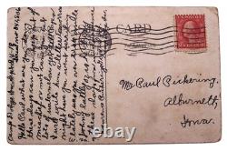 RARE 1918 WW1 Harley Davidson Motorcycle Brigade Camp Dodge, Fort Dodge, Iowa