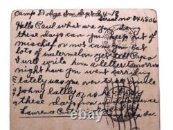 RARE 1918 WW1 Harley Davidson Motorcycle Brigade Camp Dodge, Fort Dodge, Iowa