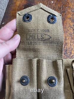 RARE 1918 WWI WWII M1910 Plant Brothers & Co Ammo Cartridge Belt Mounted/Cavalry