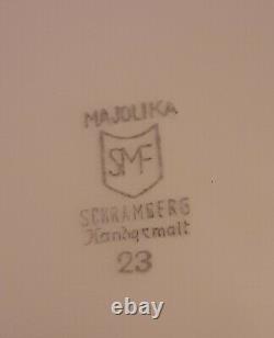 RARE Antique SMF Schramberg Majolika Handgemelt WW1 German Solider Pottery 1900s