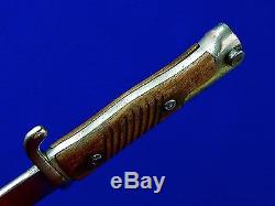 RARE German Germany WW1 Mauser Saw Back Dress Bayonet Dagger Knife Scabbard Frog