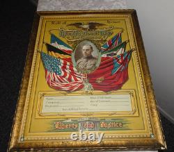 RARE Military World War I WWI Roll of Honor Lithograph Poster Soldier In Uniform