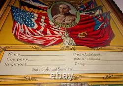 RARE Military World War I WWI Roll of Honor Lithograph Poster Soldier In Uniform