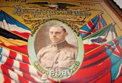 RARE Military World War I WWI Roll of Honor Lithograph Poster Soldier In Uniform