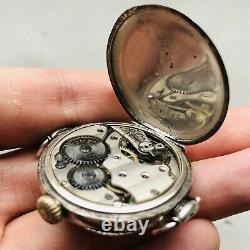 RARE ROLEX WWI Trench Military Watch Two-Tone Silver 875 Swiss VTG 10's Antique