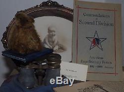 RARE SIZE 5.5 Antique 1914/1918 WWI Farnell Mohair'Soldier' Mascot Teddy Bear