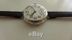 Rare Vintage Gents Military Ww1 Rolex Trench Watch In Silver & Great Condition