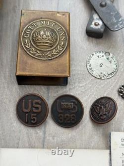 RARE WW1 Diary Grouping Original Missing in Action Combat AEF Veteran Souvenirs