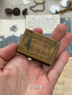 RARE WW1 Diary Grouping Original Missing in Action Combat AEF Veteran Souvenirs