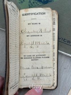 RARE WW1 Diary Grouping Original Missing in Action Combat AEF Veteran Souvenirs