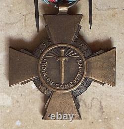 RARE! WW1 FRENCH COMBATANT'S CROSS 1914-1918 with ORIGINAL RIBBON