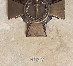 RARE! WW1 FRENCH COMBATANT'S CROSS 1914-1918 with ORIGINAL RIBBON