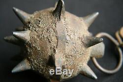 RARE WW1 German Trench Fighting Flail spiked Ball chain mace Morgenstern antique