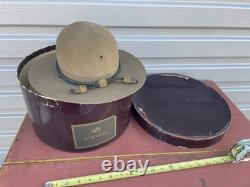 RARE WW1 John B Stetson US Army Sergeant hat with acorns in box UNWORN