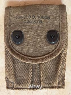 RARE! WW1 US ARMY/US MARINE CORPS M1911 45 CAL. P. B. &CO. 8-1918 ID'd AMMO POUCH