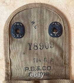 RARE! WW1 US ARMY/US MARINE CORPS M1911 45 CAL. P. B. &CO. 8-1918 ID'd AMMO POUCH