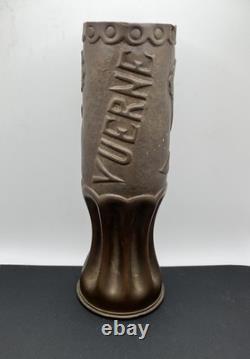 RARE WWI 1914 British 18 PR Artillery Shell Trench Art 11 Vase VSM WELL MARKED