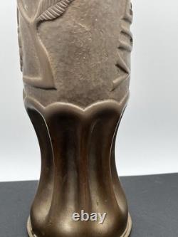 RARE WWI 1914 British 18 PR Artillery Shell Trench Art 11 Vase VSM WELL MARKED