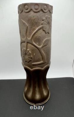 RARE WWI 1914 British 18 PR Artillery Shell Trench Art 11 Vase VSM WELL MARKED