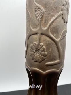 RARE WWI 1914 British 18 PR Artillery Shell Trench Art 11 Vase VSM WELL MARKED