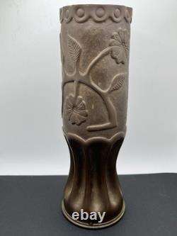 RARE WWI 1914 British 18 PR Artillery Shell Trench Art 11 Vase VSM WELL MARKED