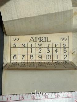 RARE WWI 36th Division Topographical 111th Engineers 1919 CALENDAR March -August
