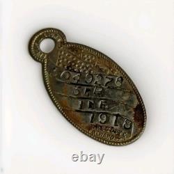 RARE WWI AEF Siberia ID Tag 31st Infantry Polar Bears Joseph Fred Vitek