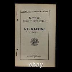RARE! WWI July 1917 Lt. Kaehni A. E. F. Battle of the Somme CONFIDENTIAL Intellige