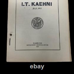 RARE! WWI July 1917 Lt. Kaehni A. E. F. Battle of the Somme CONFIDENTIAL Intellige