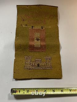 RARE WWI US ARMY ENGINEER CORPS Son in Service WOOL WINDOW BANNER (SH)