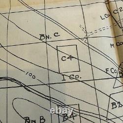 RARE World War I Battle of Cantigny 28th Infantry 1st Division Western Front Map