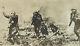 RPPC Soldiers In Battle? Iconic? World War 1 postcard WWI Gas Masks, Shot