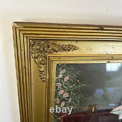 Rare 1914 WW1 Antique US Navy Sailor Hold Little Girl Guilted Gold Framed Print