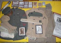 Rare 1917-1919 Documented Usmc Cpl Cuba Wwi Uniform Grouping Glen Gerry Cover