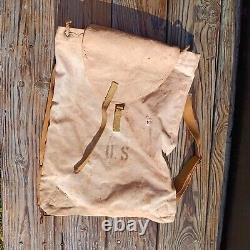 Rare Antique 1918 WW1 US Army medical rumper sack Back Pack Medical Bag read