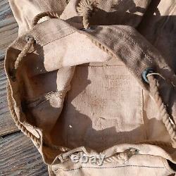 Rare Antique 1918 WW1 US Army medical rumper sack Back Pack Medical Bag read