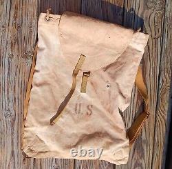 Rare Antique 1918 WW1 US Army medical rumper sack Back Pack Medical Bag read