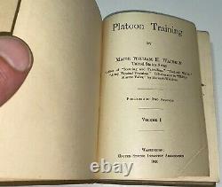 Rare Antique American Platoon Training Manual Book! 1920 Owned By WWI US Hero