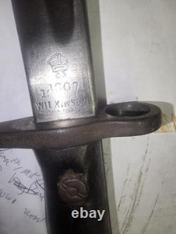 Rare Antique Brittish 1907 Wilkinson Sword Co Bayonet SMLE NO1 MK11 GR DOM 1910