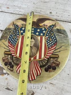 Rare Antique Original WW1 US Army Military Picture on Tin 9 World War One NL