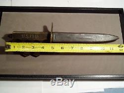 Rare Authentic WW1 Au Lion Trench Knife with original scabbard Excellent Cond