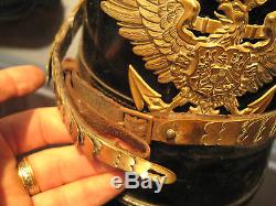 Rare Imperial German WW1 Era Naval Marine See-Batallion Pickelhaube Shako Helmet