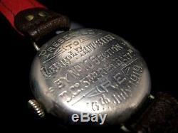 Rare Inscribed Vintage 1919 WW1 Royal Engineers Military TRENCH Collectors Watch