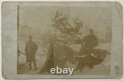 Rare Kuk Feldpost Rppc Post Card Wwi Soldiers Leaning Up Against Snow Den Tent