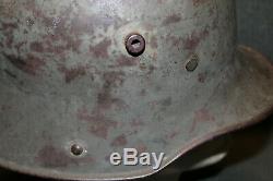 Rare Original Untouched Lg Size WW1 German M16 Steel Combat Helmet withEarly Liner