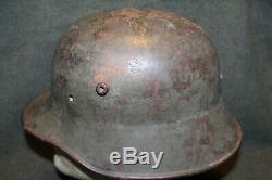 Rare Original Untouched Lg Size WW1 German M16 Steel Combat Helmet withEarly Liner
