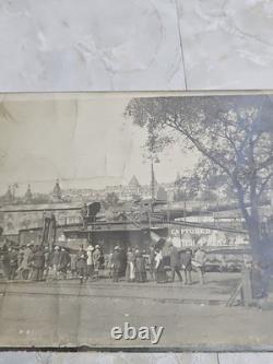 Rare Original WWI 1918 Captured Tank Display Paris France Photo British Army